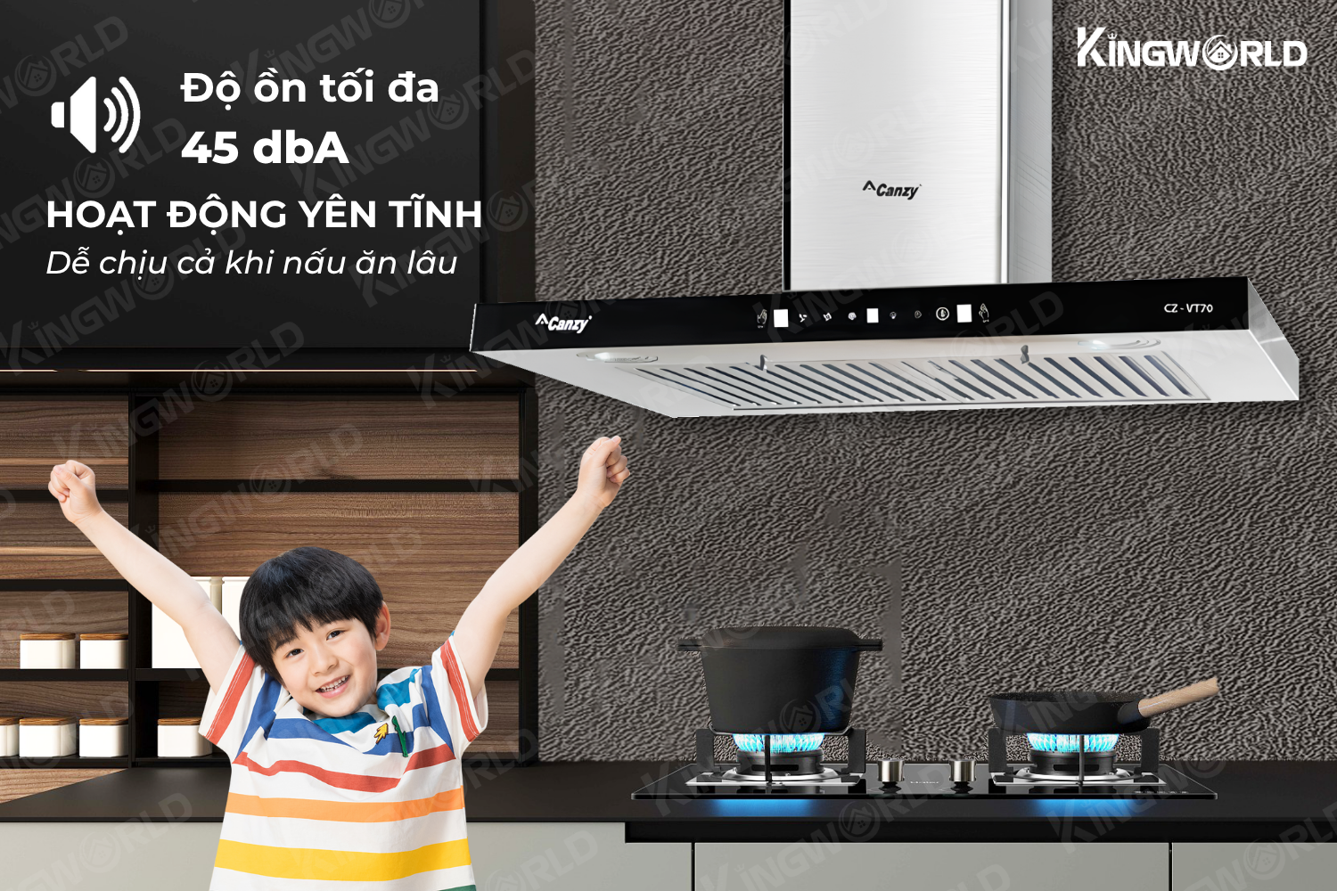 Máy hút mùi chữ T Canzy CZ VT70