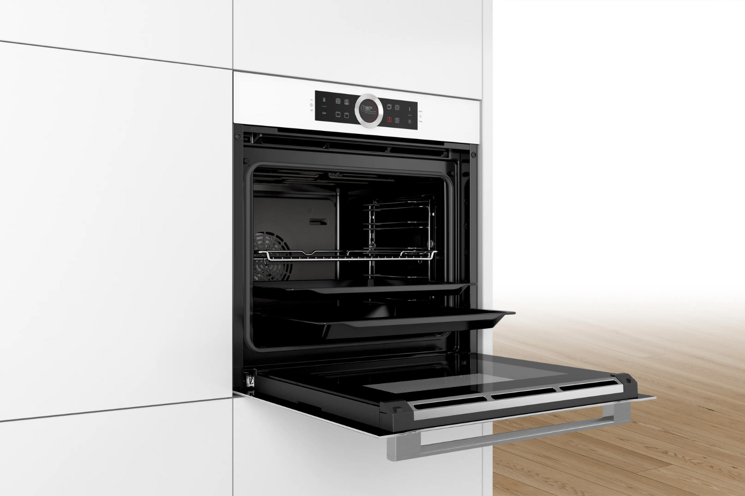 Lò nướng Bosch HBG634BW1 được trang bị bảng điều khiển Lò nướng Bosch HBG634BW1 được thiết kế hướng đến sự an toàn và tiện nghi tuyệt đốicảm ứng TFT hiện đại