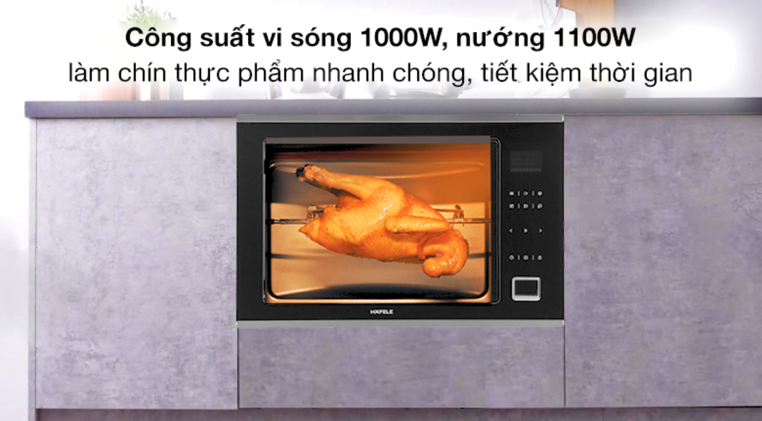 Lò vi sóng Hafele HM-B38C có tổng công suất kết nối lên đến 2500W