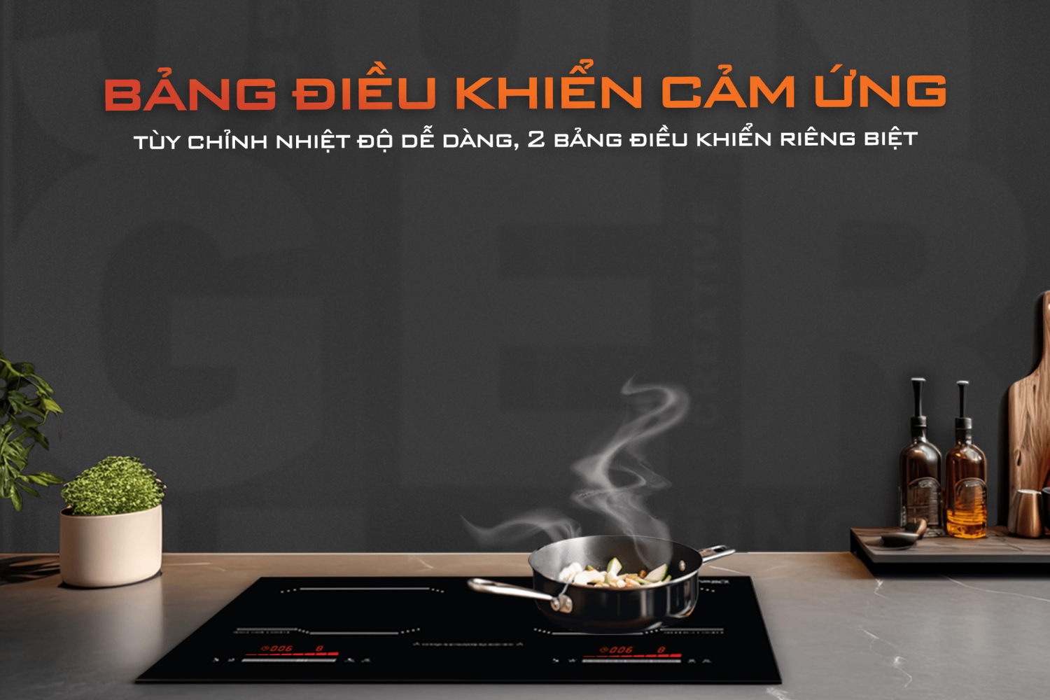 Bếp Điện Từ Kết Hợp Hồng Ngoại Junger MK-24 | Lắp Âm/Dương 2 Vùng Nấu