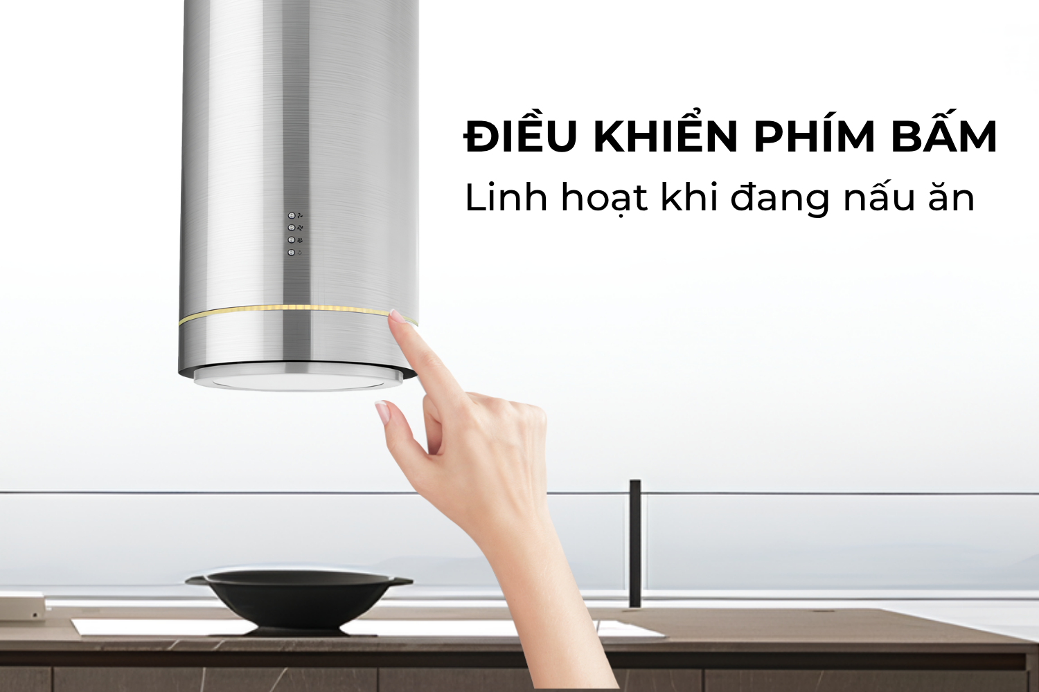 Điều khiển dễ dàng với hệ thống phím bấm bán điện tử
