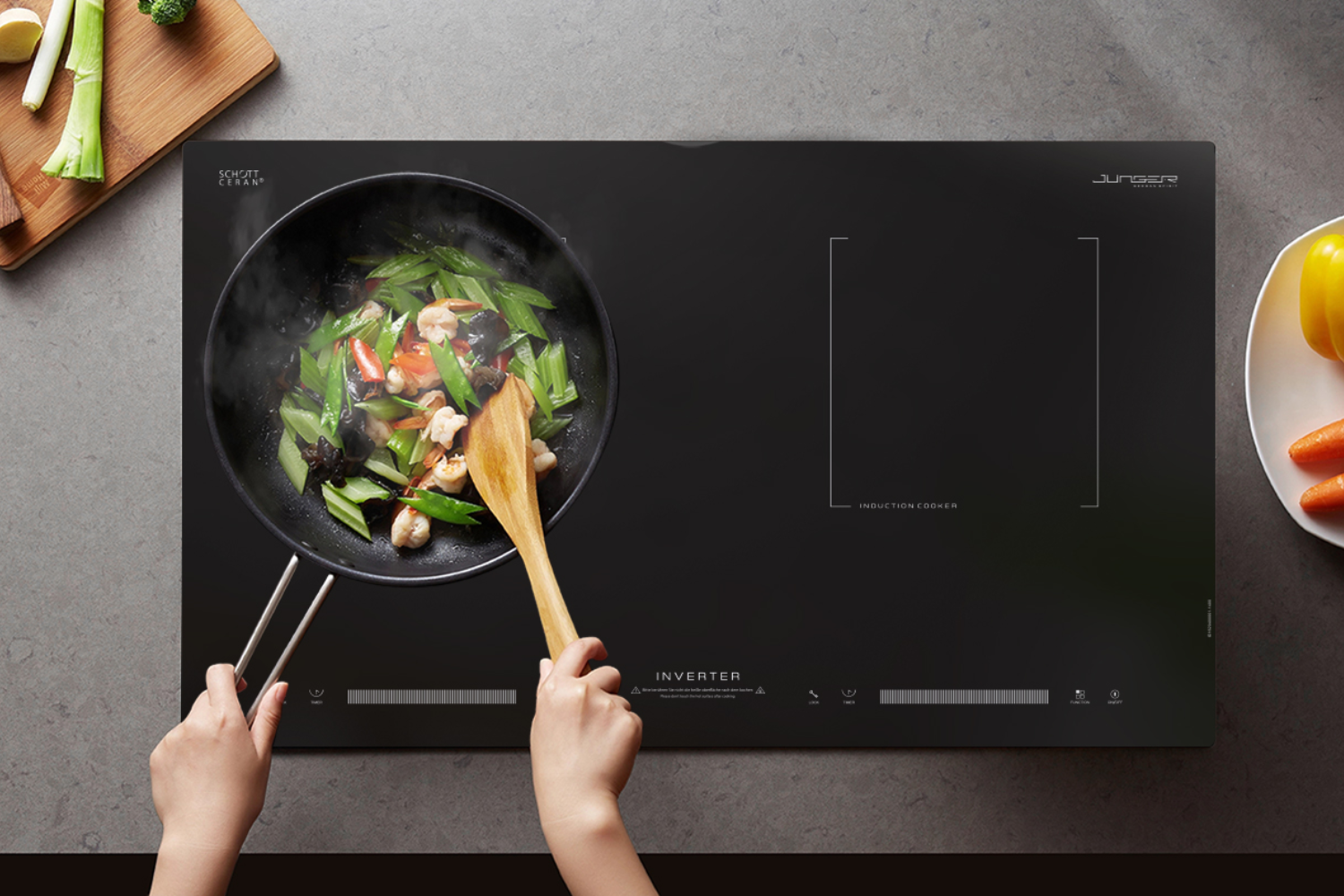 Junger ID-16 với tiện ích thông minh, trải nghiệm nấu ăn thoải mái hơn