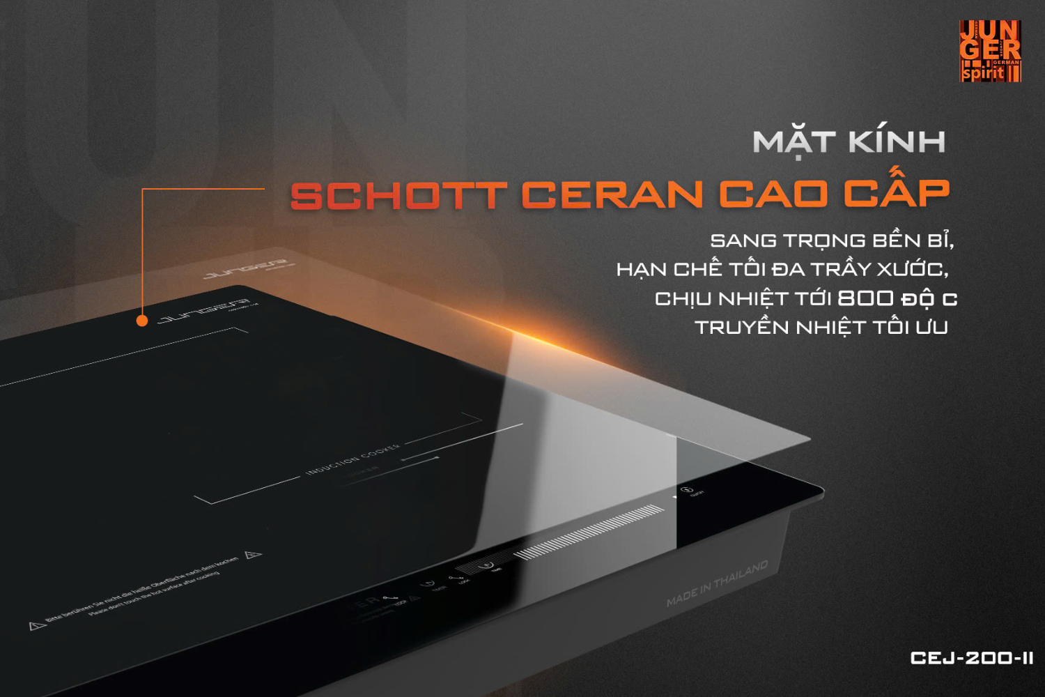 Mặt kính Schott Ceran – Vẻ đẹp đi cùng độ bền