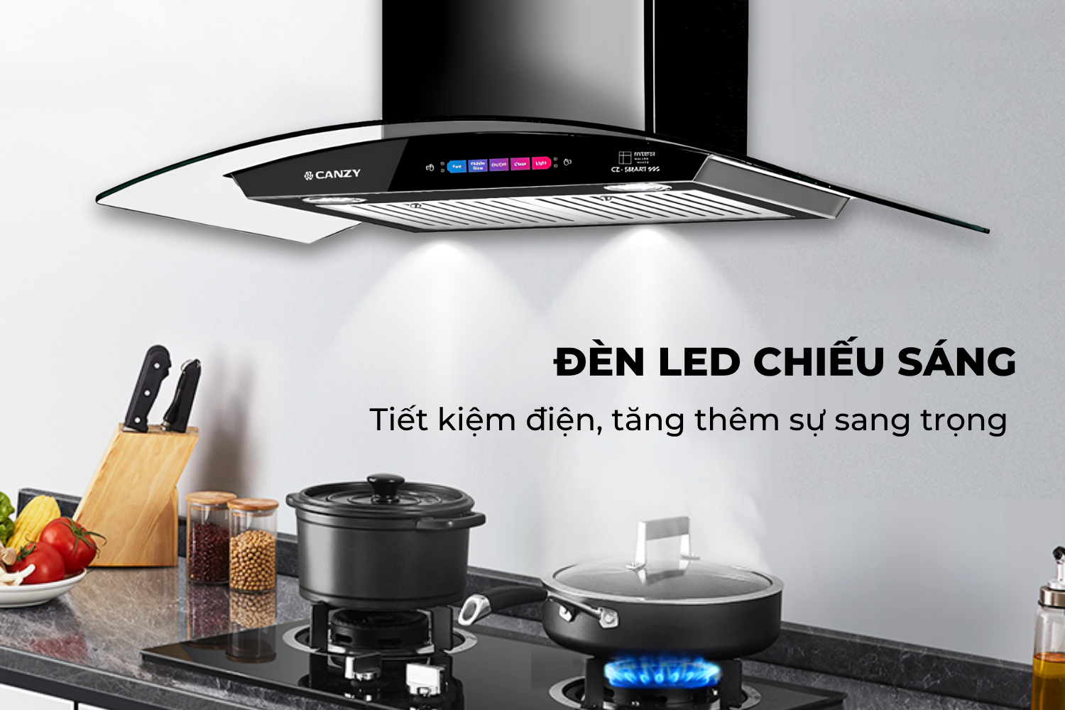 Hút Mùi Áp Tường Kính Cong Canzy CZ M6990