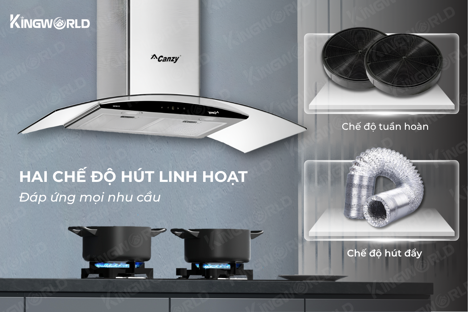 Máy hút mùi kính cong Canzy CZ 3990Q