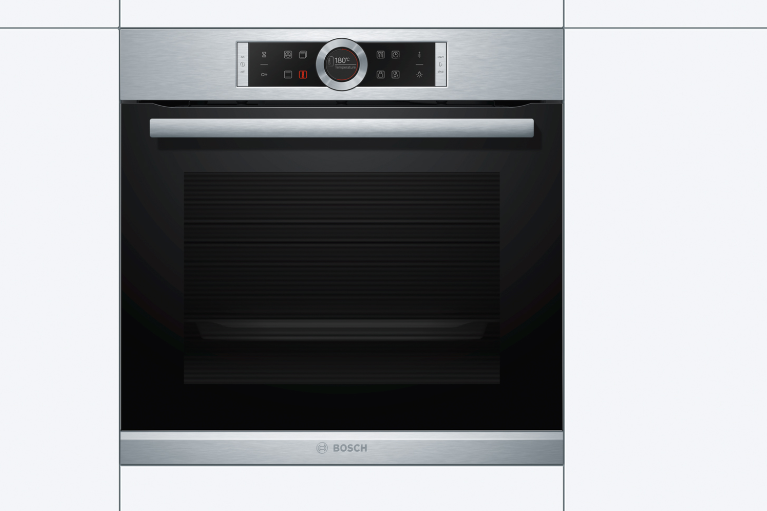 Toàn bộ phần vỏ của lò&nbsp;&nbsp;nướng Bosch HBG635NS1 Serie 8 được chế tác từ thép không gỉ chất lượng cao