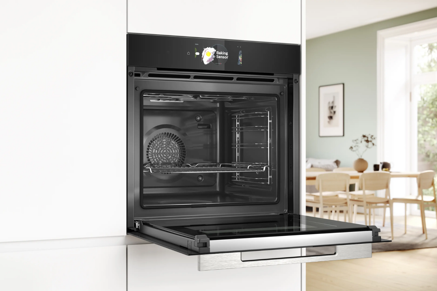 Lò nướng Bosch HMG778NB1 cho phép bạn dễ dàng chế biến lượng lớn thực phẩm cùng lúc