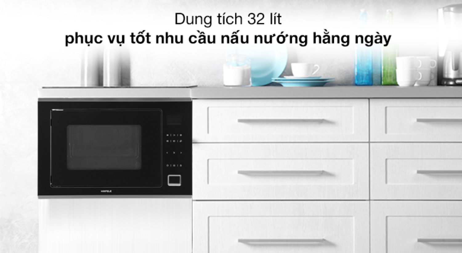 Lò vi sóng Hafele HM-B38C&nbsp;cung cấp không gian nấu nướng và hâm nóng cho gia đình từ 3 đến 4 người