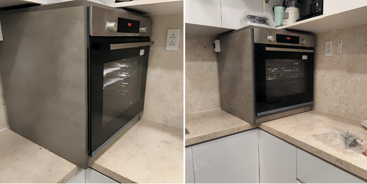 Lò được thiết kế đặc biệt để lắp âm vào các hộc tủ bếp với kích thước 595 x 594 x 548mm