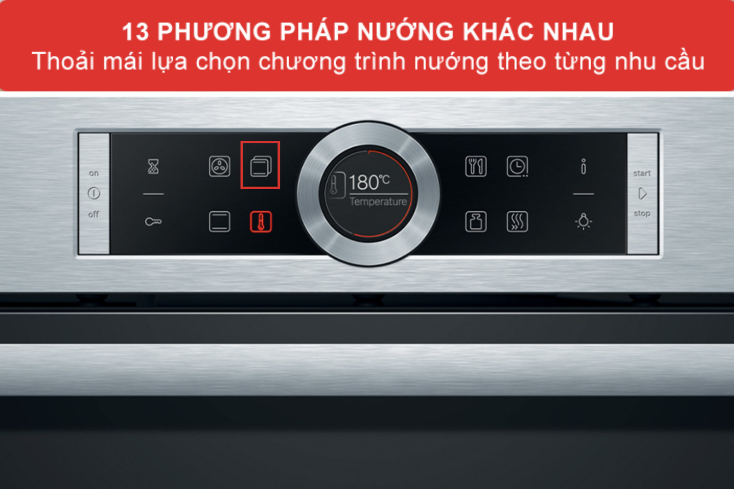 Lò nướng Bosch HBG635NS1 Serie 8 tích hợp 13 phương pháp gia nhiệt chuyên sâu