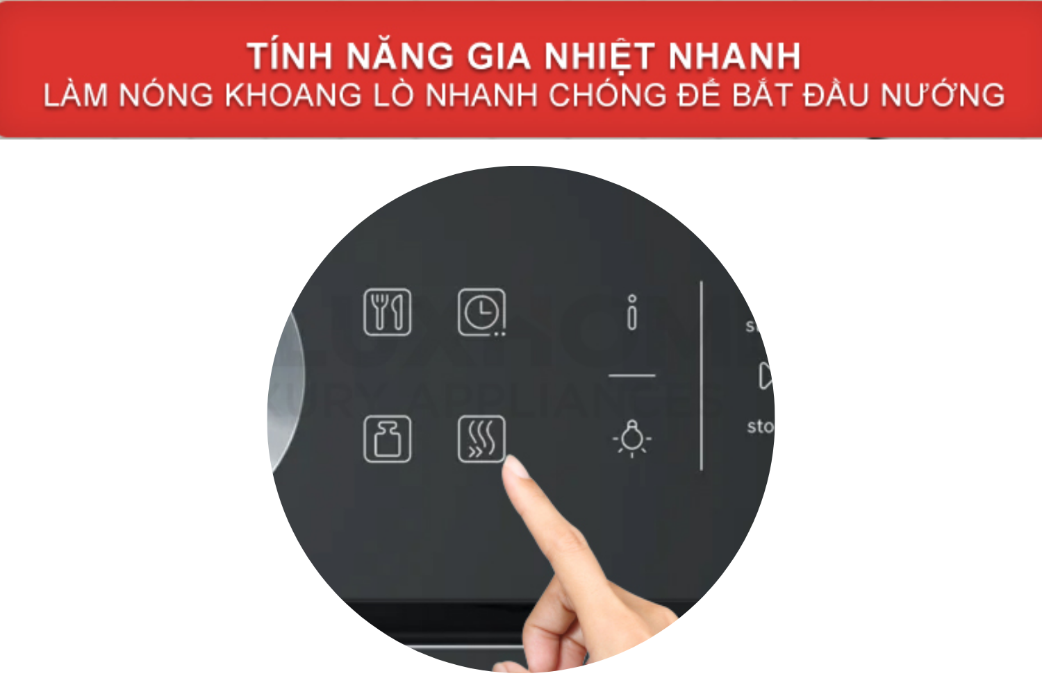 Bạn có thể rút ngắn thời gian làm nóng lò lên nhiệt độ từ 100°C trở lên
