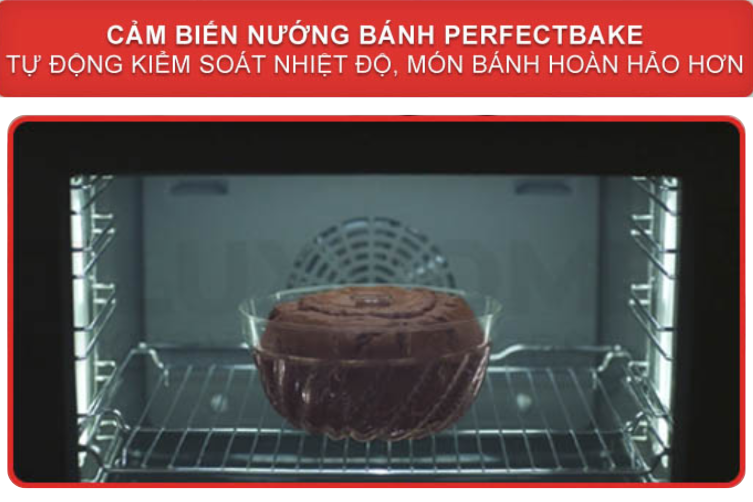 Cảm biến PerfectBake tự động đo và điều chỉnh độ ẩm trong khoang lò