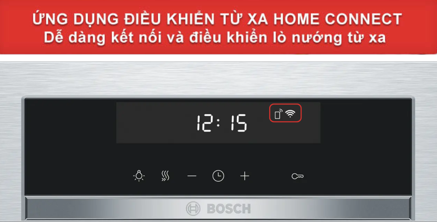 Kết nối, điều khiển lò nướng bằng thiết bị di động thông qua ứng dụng Home Connect