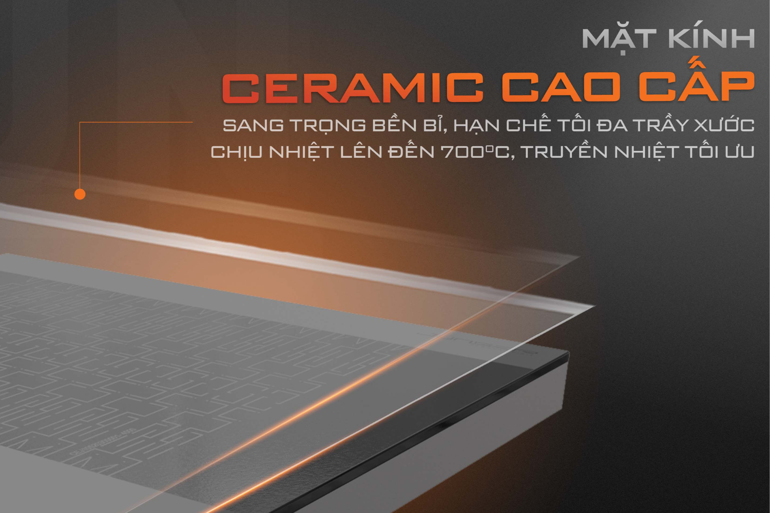 Bếp từ đơn CEJ-106-I sử dụng mặt kính Ceramic cao cấp