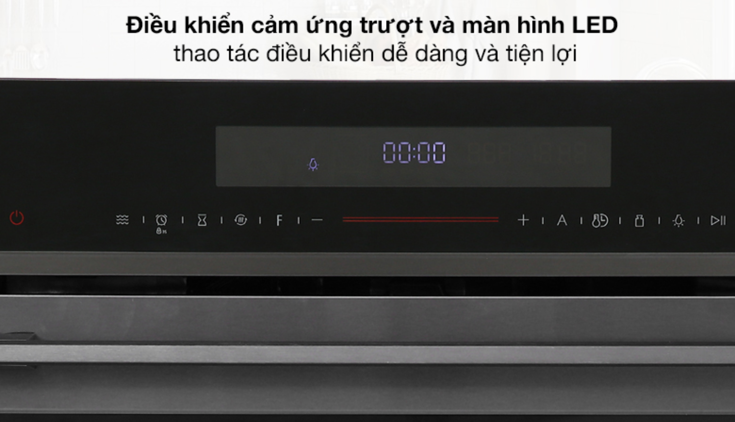 Bảng điều khiển của lò Hafele HCO-8T50A được thiết kế tối giản, hiện đại và rất dễ sử dụng