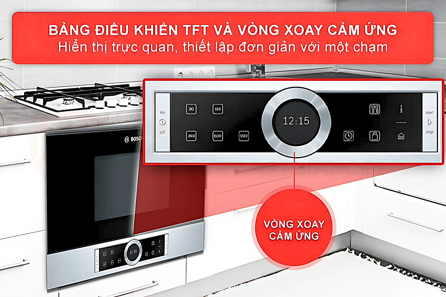 Hệ thống điều khiển gồm cảm ứng chạm kết hợp cùng vòng xoay Control Ring độc đáo