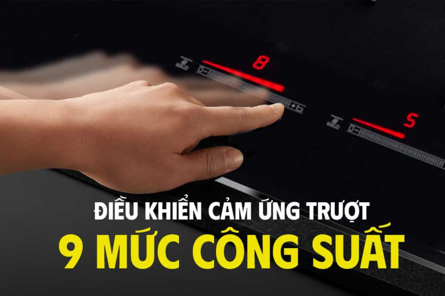 Eurosun EU-T881G sử dụng hệ thống điều khiển cảm ứng trượt (Slider Touch Control)