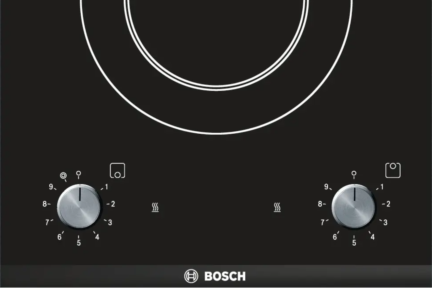 Bếp điện Bosch PKF375V14E sử dụng phương thức điều khiển&nbsp;núm xoay