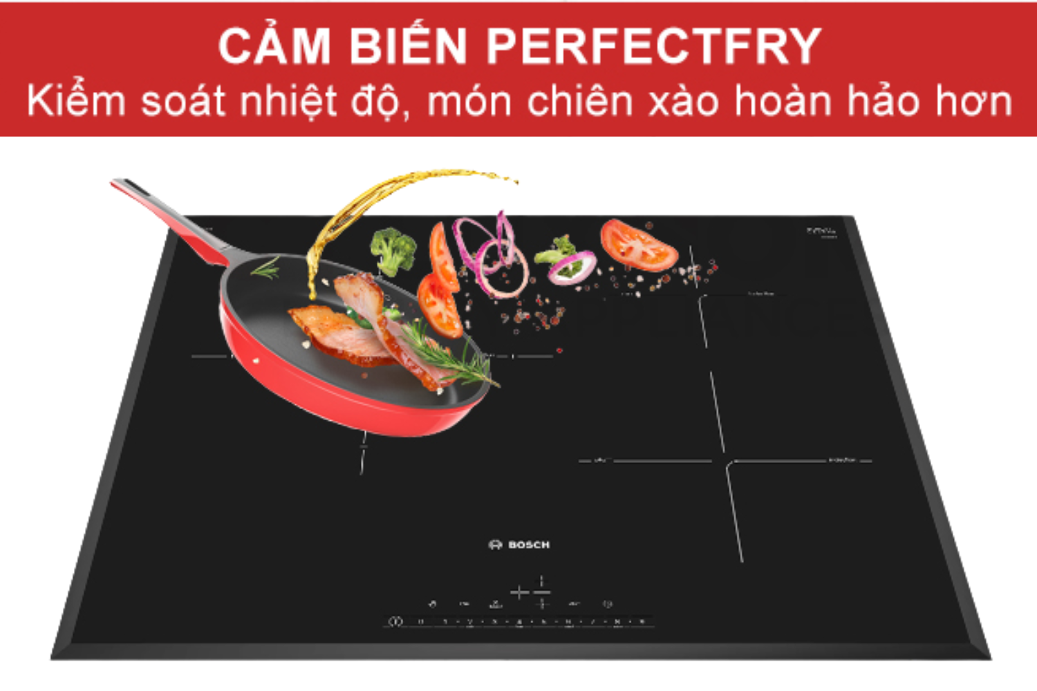 Bạn chỉ cần chọn mức nhiệt phù hợp từ 1-5, cảm biến Perfect Fry sẽ tự động duy trì nhiệt độ dầu ổn định