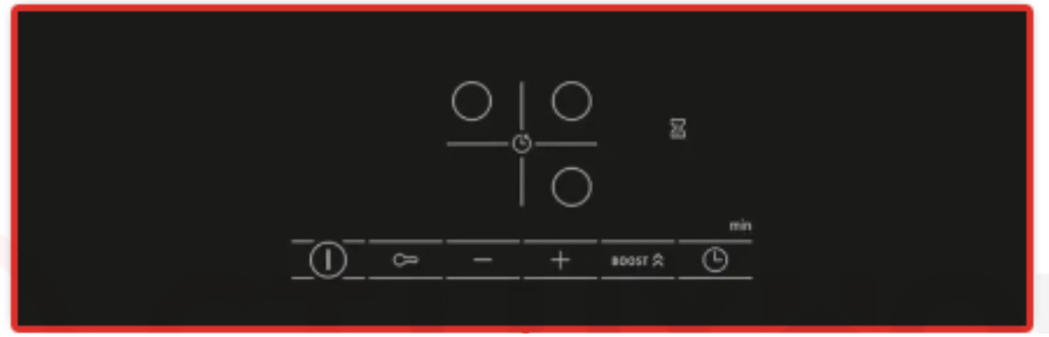 Bảng điều khiển Touch Control sử dụng các phím cảm ứng tăng/giảm (+/–)