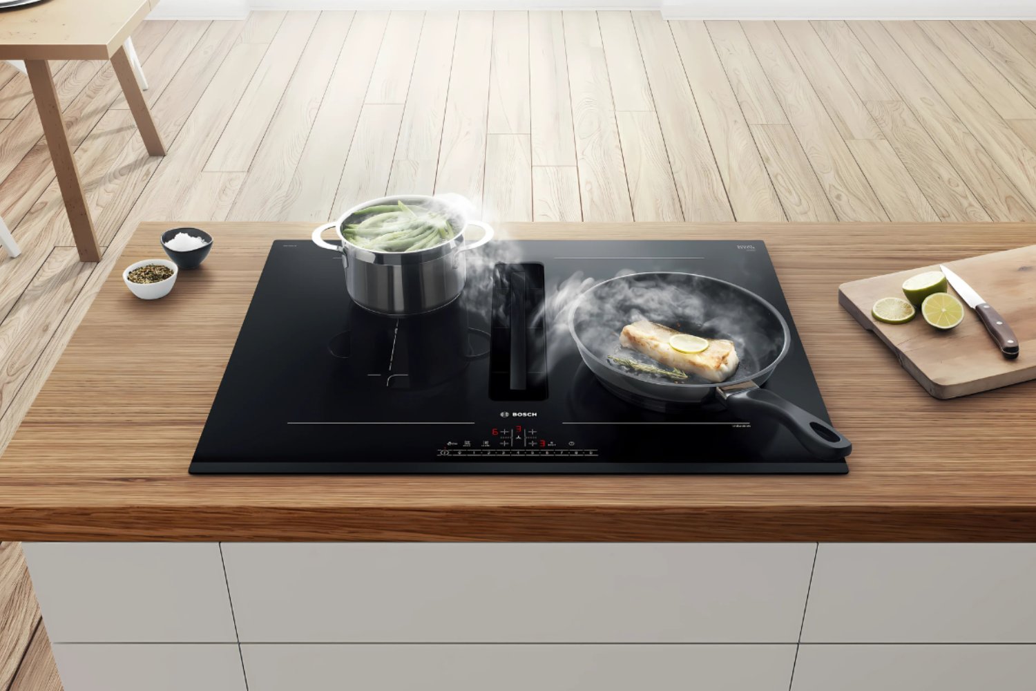 Bosch đã đi tiên phong trong việc phát triển bếp từ tích hợp hút mùi