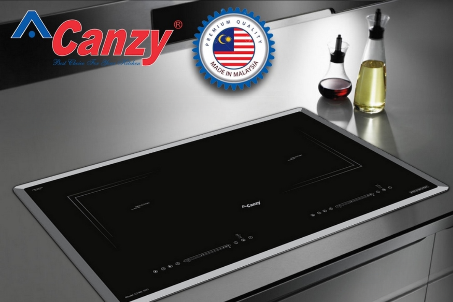 Bếp từ Canzy có kiểu dáng hiện đại, nhiều mẫu mã phổ thông và tích hợp các tính năng cơ bản