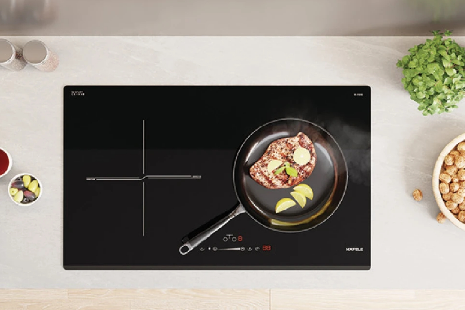 Bếp điện từ đôi (Double Induction Hob) là loại phổ biến nhất, lý tưởng cho các gia đình từ 2–4 người