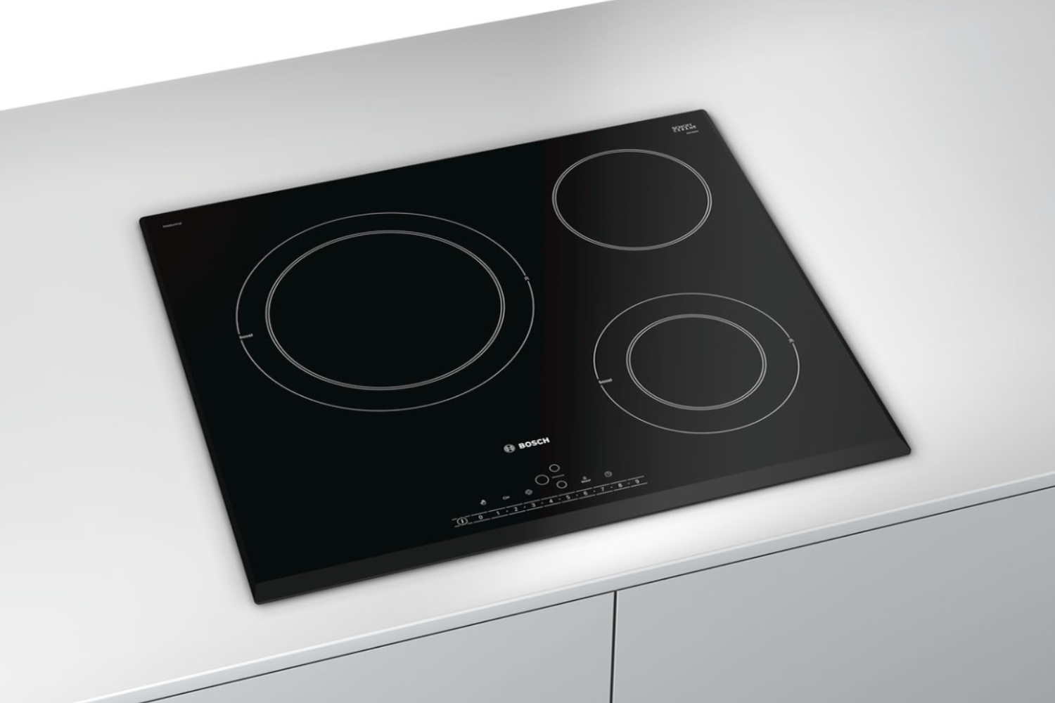 Bếp hồng ngoại 3 vùng nấu Bosch PKK651FB1E với nhiều tùy chọn kích thước vùng nấu khác nhau