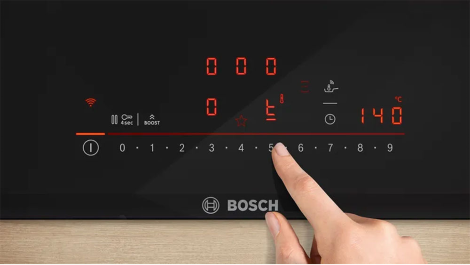 Bảng điều khiển Direct Select Control chọn số trực tiếp từ 1 đến 9 (hoặc đến 17 mức công suất tùy model)