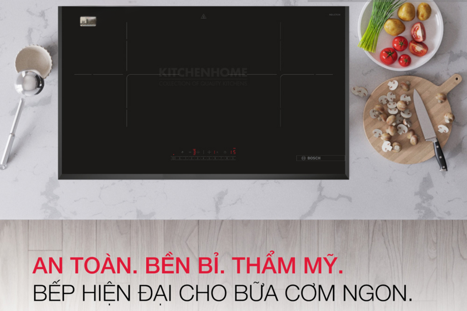 Bếp từ đôi Bosch có tuổi thọ trung bình từ 10 đến 15 năm