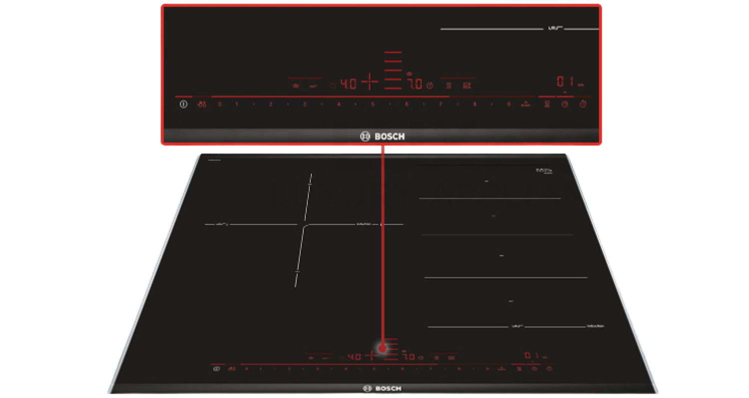 Bếp từ Bosch PXJ675DC1E nổi bật với&nbsp;công nghệ kết hợp linh hoạt 3 vùng nấu lớn, bảng điều khiển cao cấp