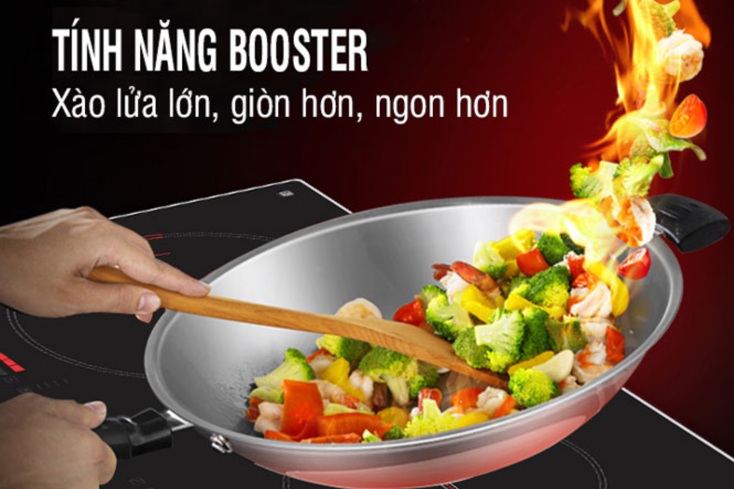 Nhờ hiệu suất truyền nhiệt cực cao kết hợp Power Boost, việc đun nấu trên bếp từ Bosch diễn ra nhanh chóng