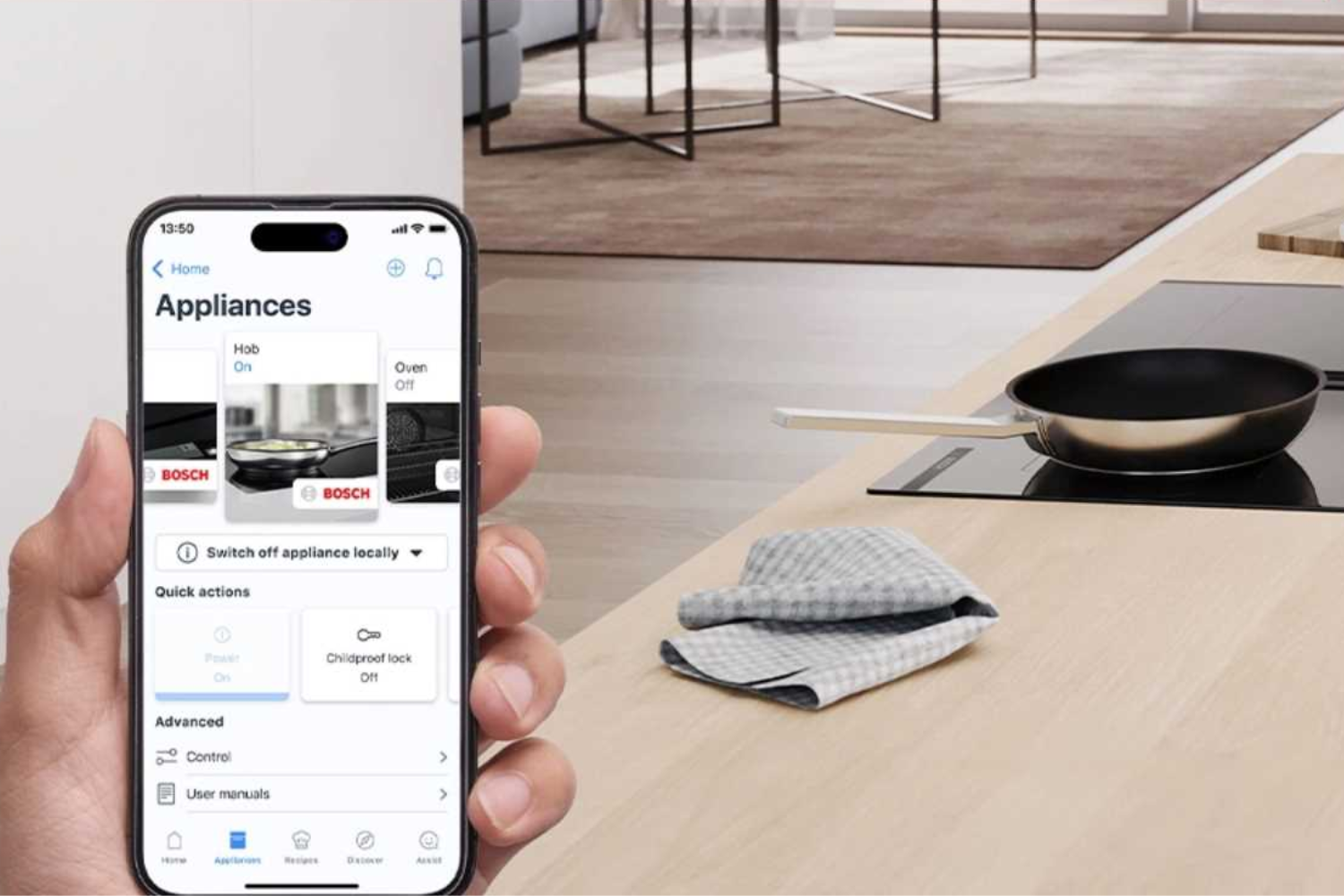 Công nghệ kết nối Wifi và điều khiển qua app điện thoại ngày càng phổ biến trên bếp điện từ