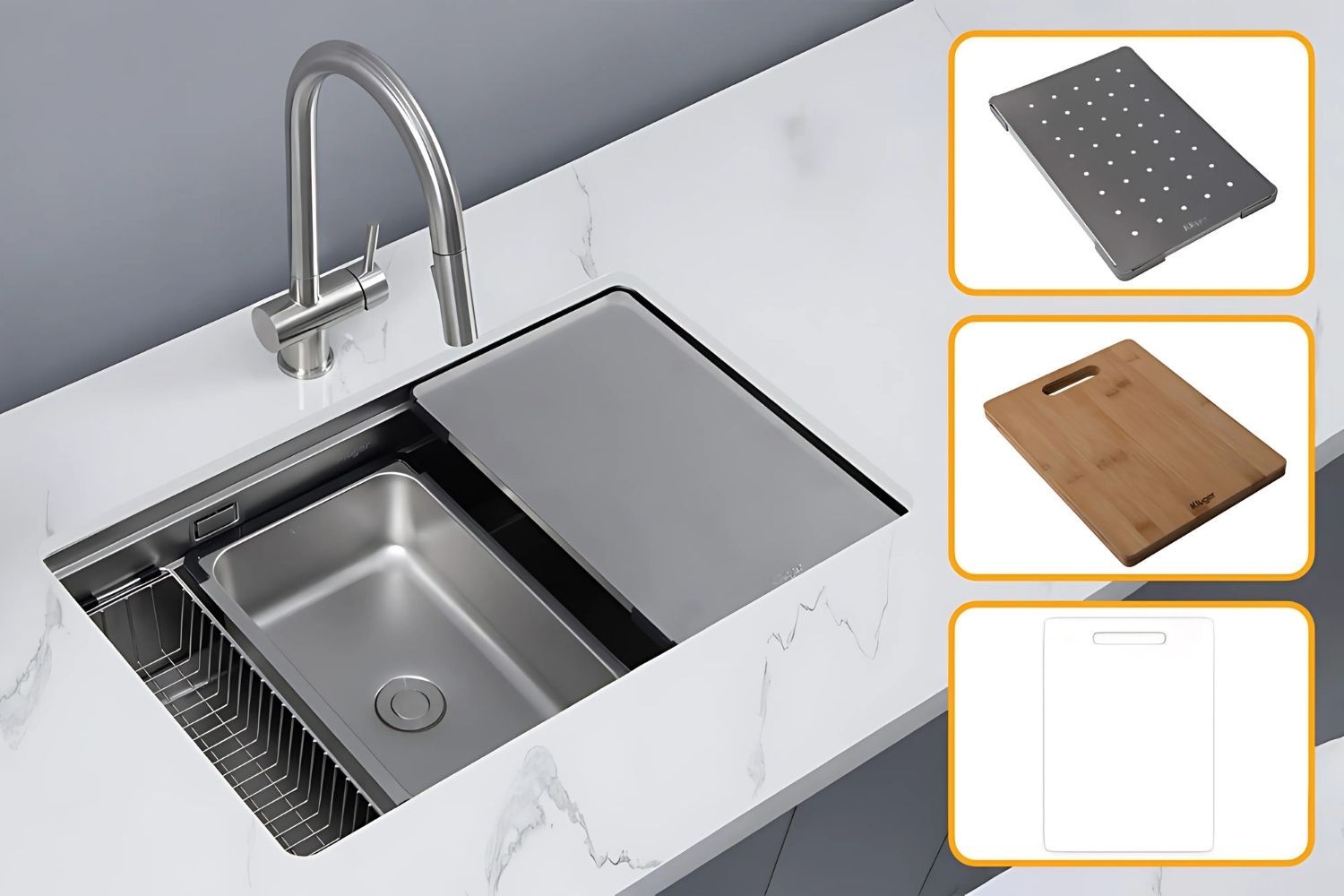 Thớt đi kèm khi mua chậu rửa bát