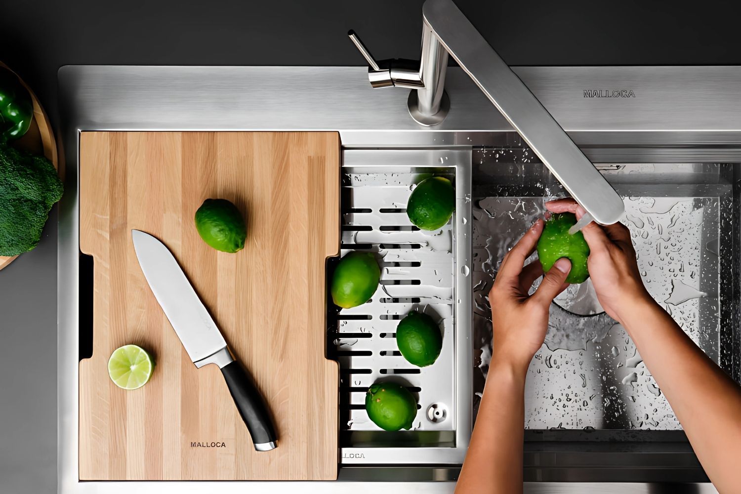 Thớt đa năng của chậu rửa bát Malloca