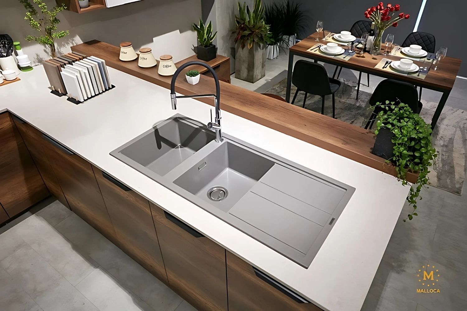 Chậu rửa bát Malloca nâng tầm thẩm mỹ