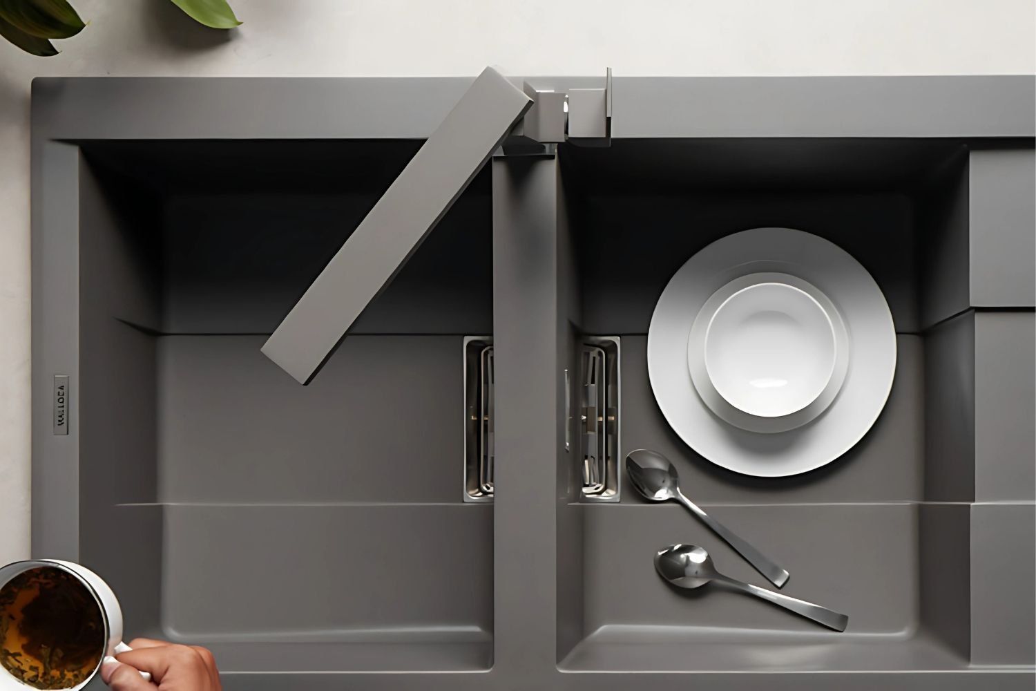 Chậu rửa bát Malloca 2 hố