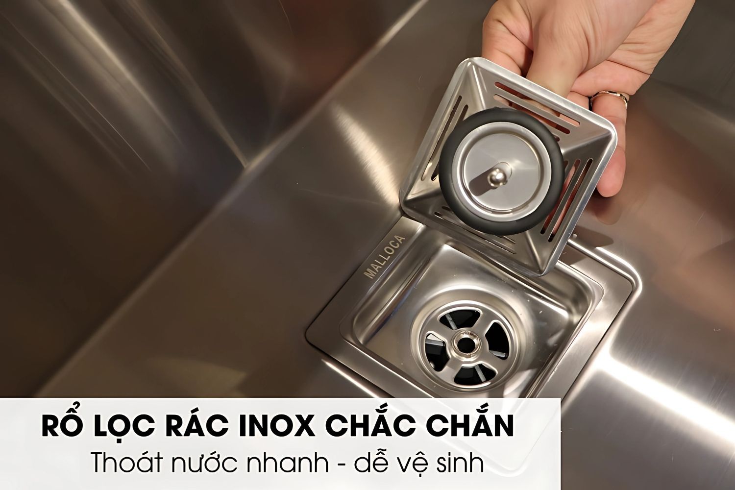Rổ inox lọc rác