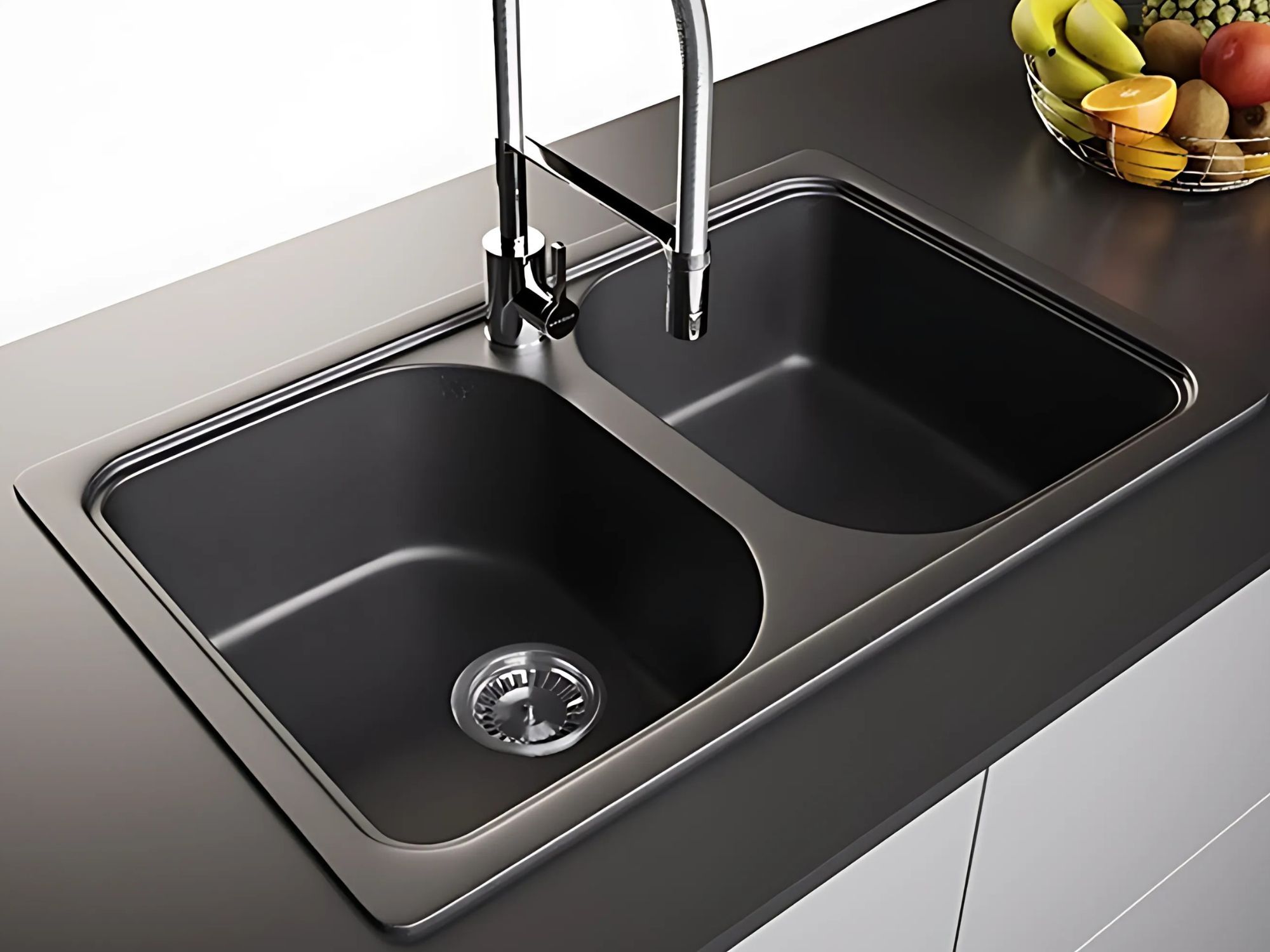 Chậu đá Hafele HS19-GEN2R90 570.35.380 thiết kế màu đen sang trọng