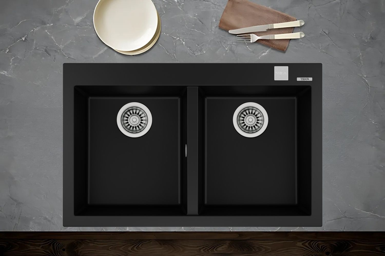 Chậu rửa bát Teka FORSQUARE 2B 790 TG phù hợp lắp nổi