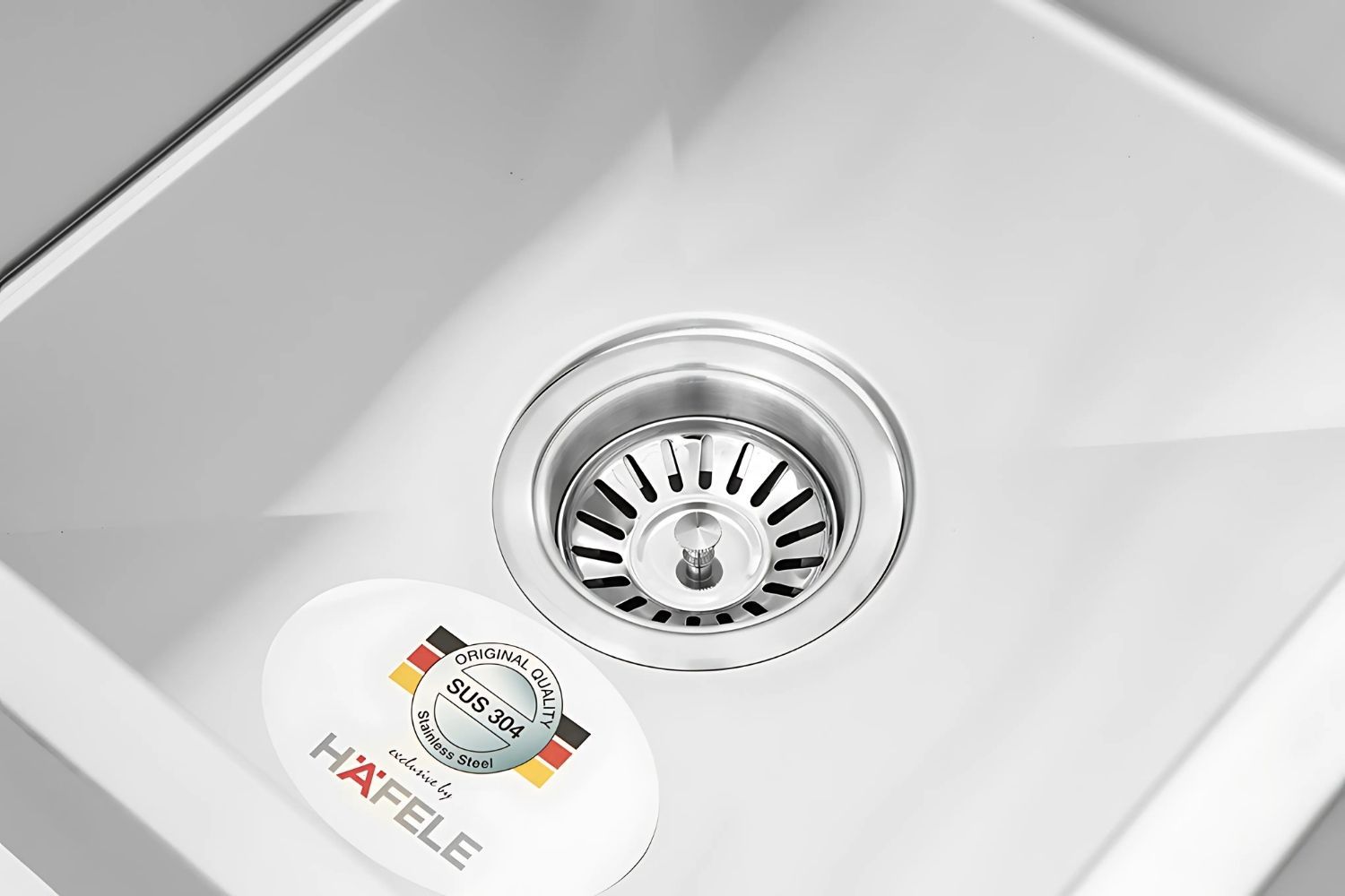 Hafele HS21-SSD2S90L 567.94.059 tích hợp rổ lọc rác bằng inox không gỉ