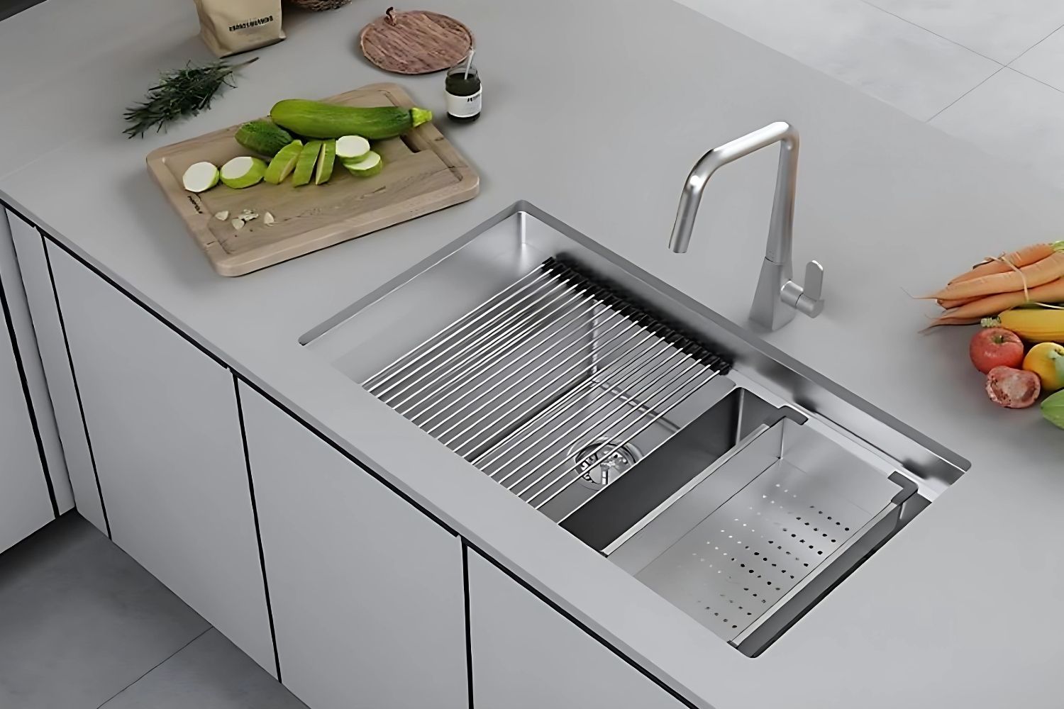 Chậu rửa bát Hafele HS21-SSD2S90M 567.94.040 lắp âm/lắp nổi linh hoạt