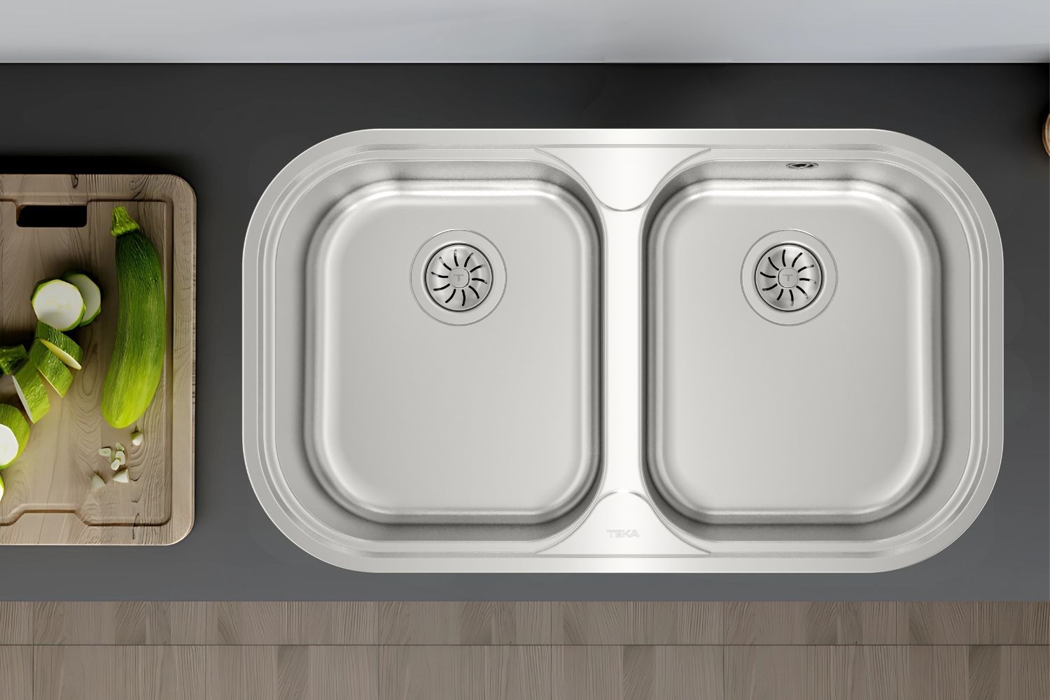 Chậu rửa bát Teka STYLO 2B thiết kế 2 hố đồng nhất, linh hoạt sử dụng