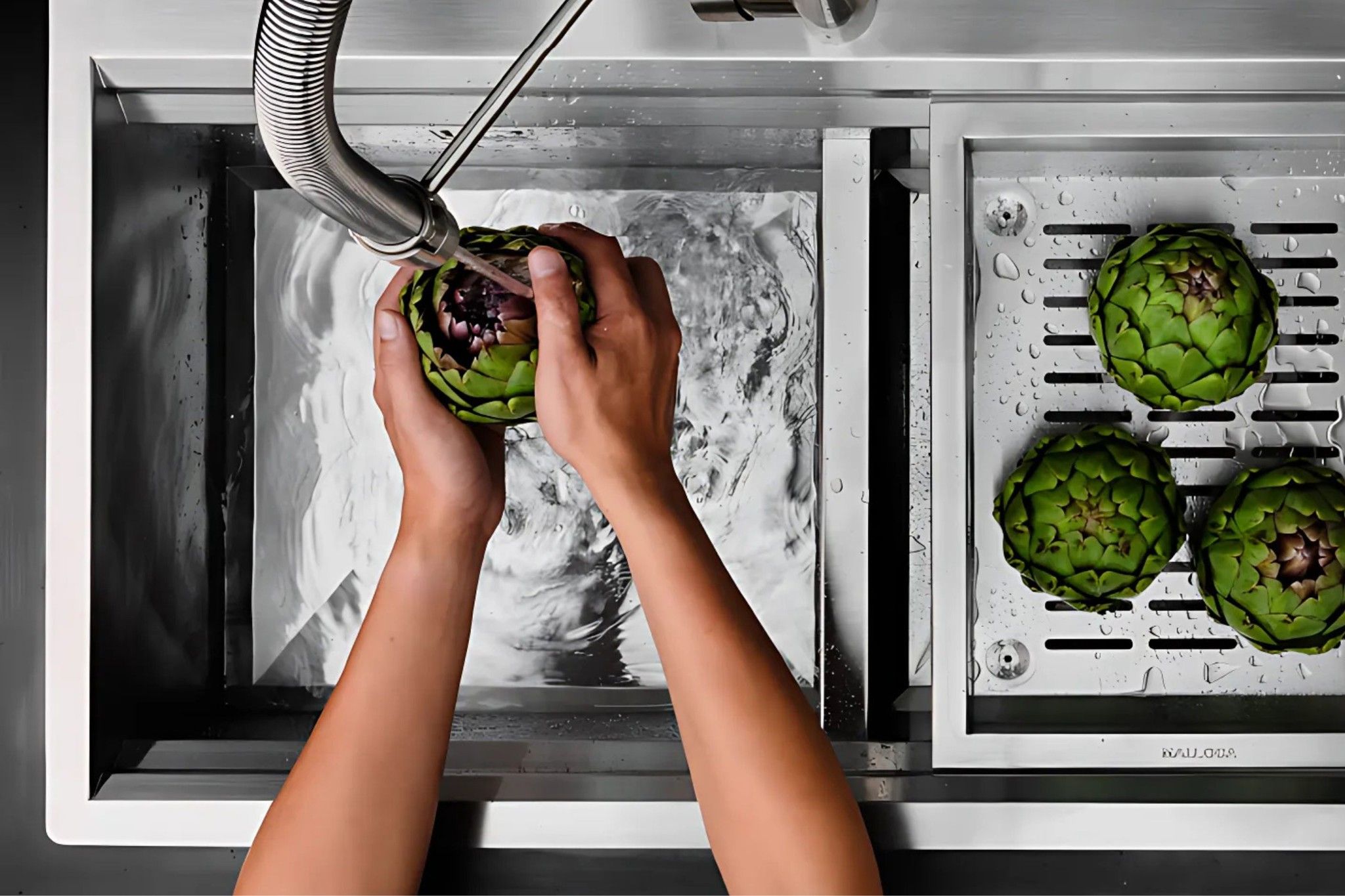 Lớp chống ồn và chống ngưng tụ hơi nước ở đáy chậu