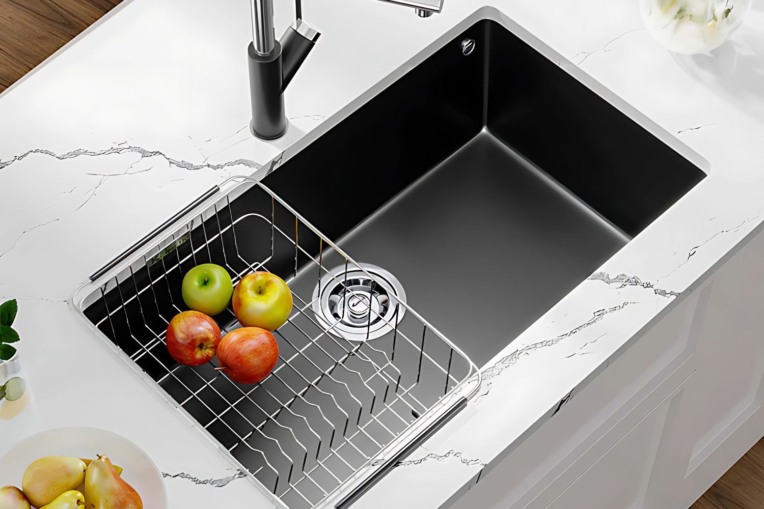 Chậu rửa bát bằng đá thiết kế hiện đại, sang trọng cho căn bếp.