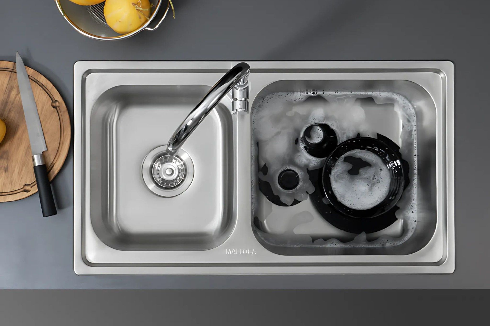 Thiết kế lắp âm đồng bộ với không gian bếp