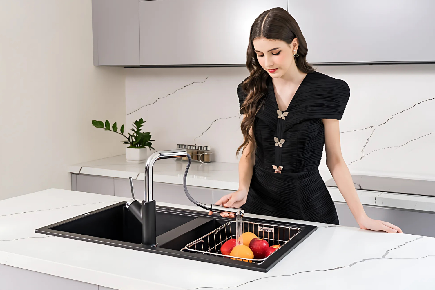 Chậu rửa chén 2 ngắn giúp giữ vệ sinh, tránh lẫn bẩn