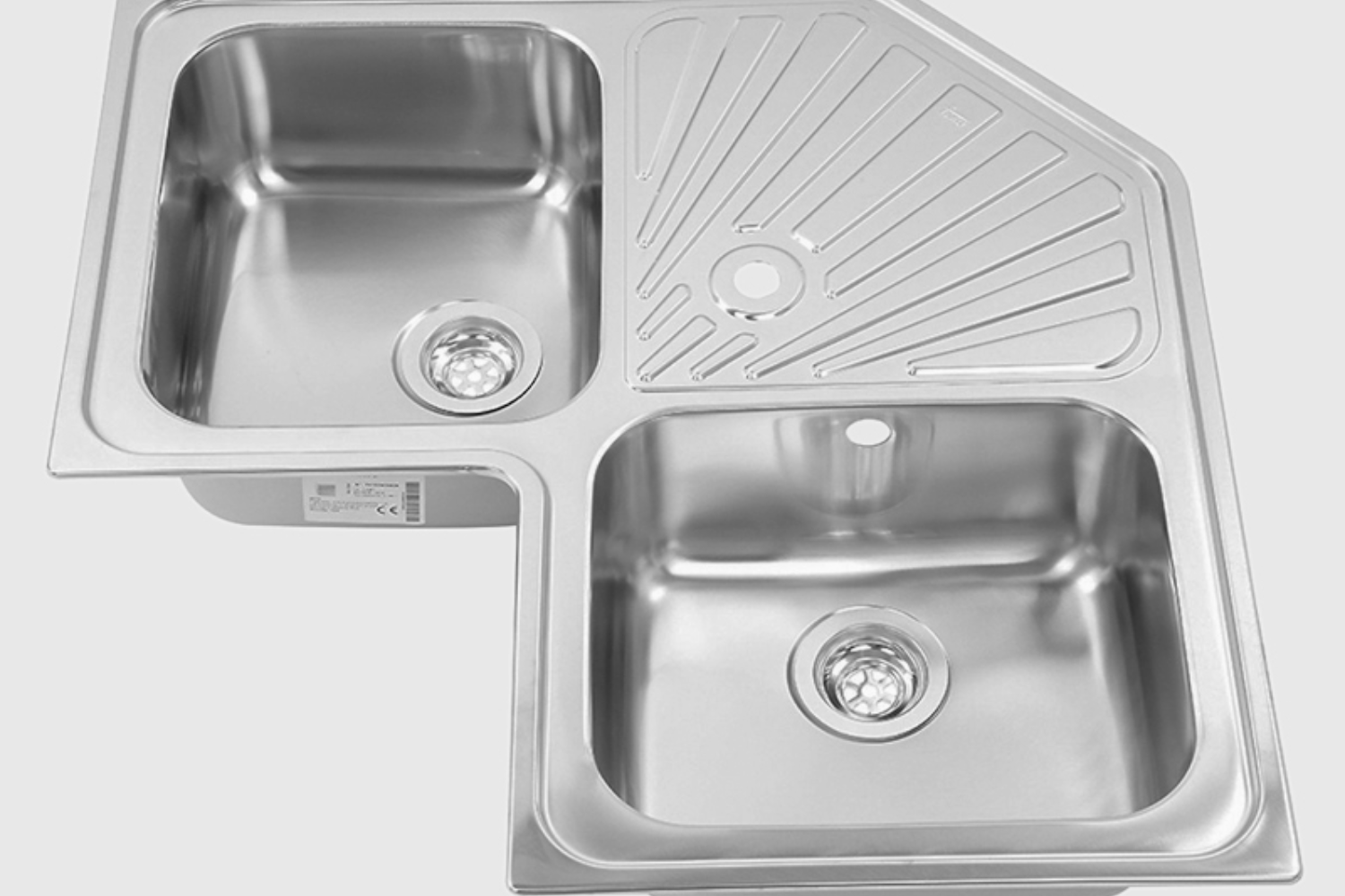 Chậu rửa chén với kiểu dáng 2 hộc góc