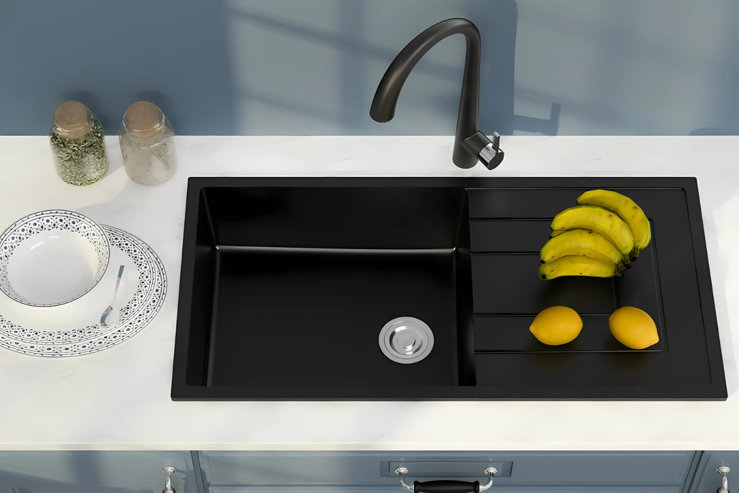 Chậu Teka thiết kế với chất liệu đá granite nhân tạo