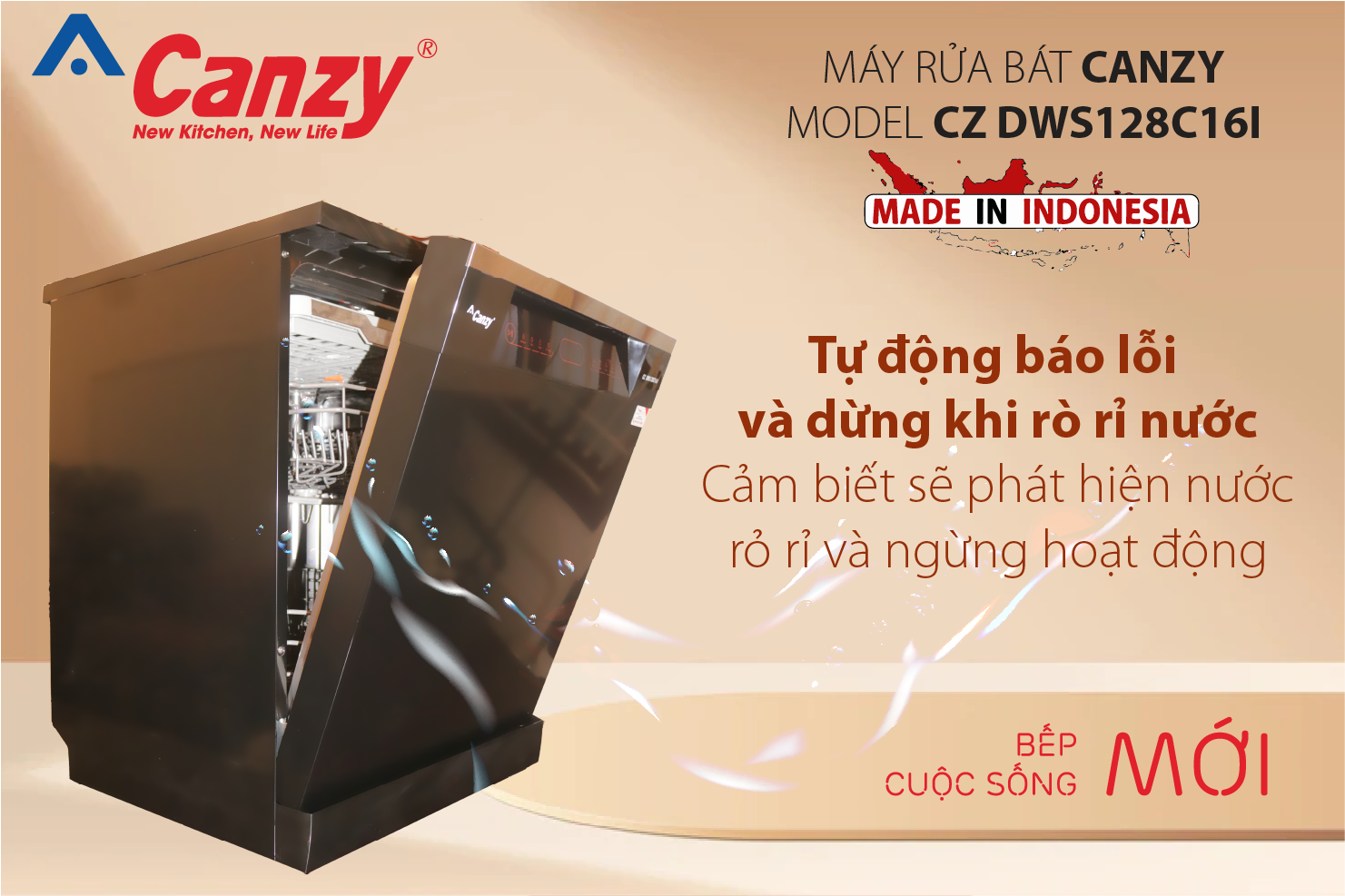 Tự động báo lỗi và dừng khi rò rỉ nước